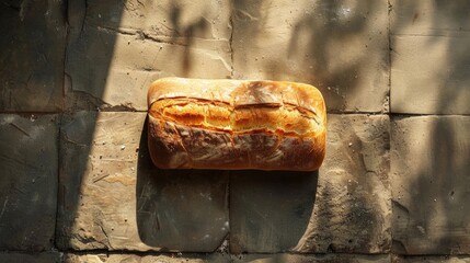 Poster - Image of loaf on old dark patio