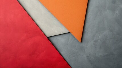 Wall Mural - Abstract colorful background with red, orange and gray paper.