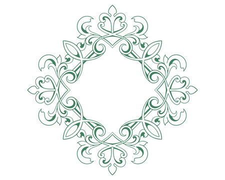 Baroque engraved. Victorian floral ornamental borders, vintage decorative frame elements. Vector illustration royal set for wedding invitation and greeting cards, ornaments romantic invitations