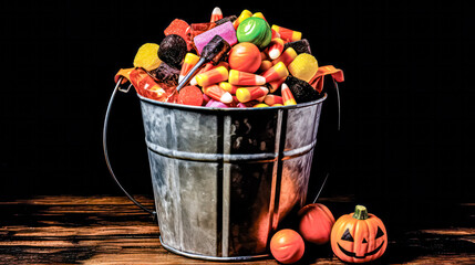 Wall Mural - A bowl of candy with a variety of colors and shapes.