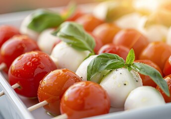 Poster - Caprese Skewers With Basil