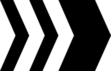 Fototapete - Black arrow icon sign isolated on transparent background.