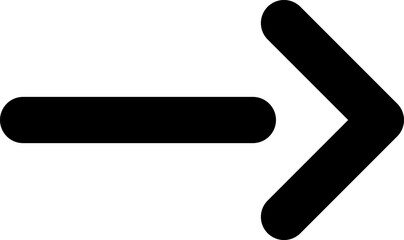Fototapete - Black arrow icon sign isolated on transparent background.