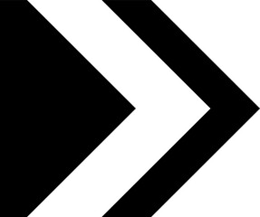Fototapete - Black arrow icon sign isolated on transparent background.