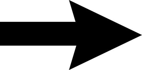 Fototapete - Black arrow icon sign isolated on transparent background.