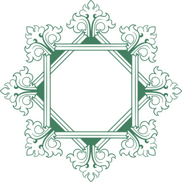 Baroque engraved. Victorian floral ornamental borders, vintage decorative frame elements. Vector illustration royal set for wedding invitation and greeting cards, ornaments romantic invitations