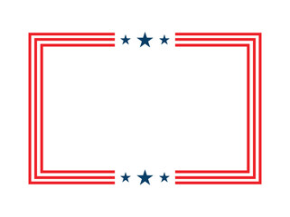 Wall Mural - American Flag Frame