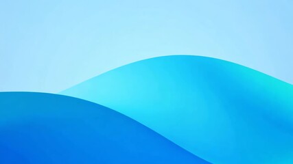 Wall Mural - Minimalist Blue Gradient with Ocean Wave and Smooth Texture