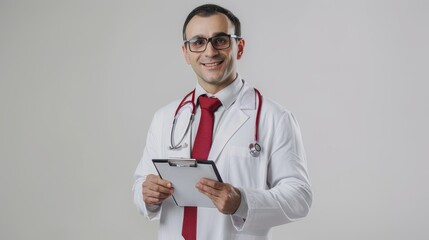 Wall Mural - A Doctor with Clipboard