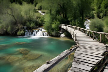 Poster - waterfall in the park