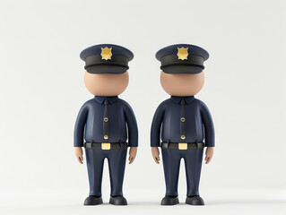 Wall Mural - Cartoon police officers