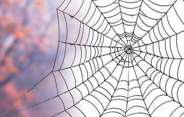 Wall Mural - spider web element halloween. spider frame border design template