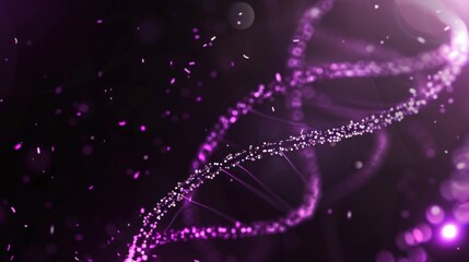 Wall Mural - Abstract Purple DNA Helix