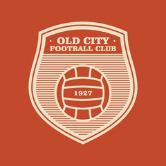 Wall Mural - Vintage football logo, badge, emblem and much more. Old City club vintage tee print, athletic apparel design shirt graphic print.