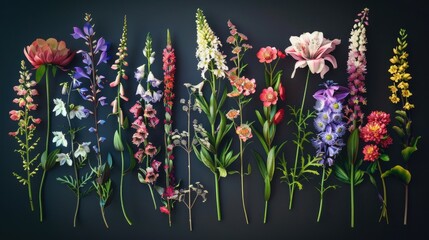 Wall Mural - Close Bouquets of Flowers