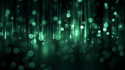 Poster - Green bokeh light abstract vertical lines background