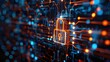 © Maria Vitkovska - Cyber security lock protecting digital data on circuit board