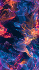 Leinwandbilder - Vibrant waves of light creating a seamless pattern on abstract background