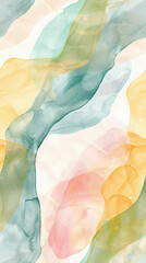 Aufkleber - Pastel colors blending into fluid shapes in an artistic background