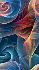 Poster - Vibrant abstract background featuring swirling curves, ideal for artistic projects