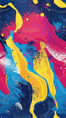 Poster - Modern and lively abstract background with a seamless pattern, ideal for bringing a creative touch to any project