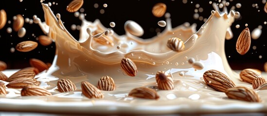 Sticker - Almond Milk Splash with Nuts