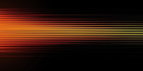 Aufkleber - Thin horizontal orange and yellow gradient stripes on a black background.