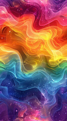 Poster - Abstract colorful waves background forming a colorful and festive design
