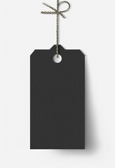 3D illustration of a blank product paper hang label tag.