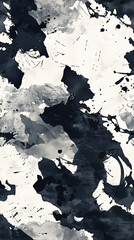 Poster - Monochrome abstract seamless pattern creating an artistic backdrop