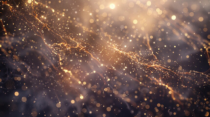 Poster - A gold and blue background with a lot of glitter