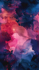 Aufkleber - Flowing pink and blue hues in an abstract background with colorful pattern texture
