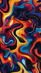 Aufkleber - Mesmerizing abstract background with swirling and mixing colors, creating a vibrant and dynamic visual experience