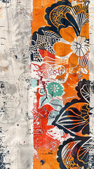 Fototapete - Seamless pattern blending vintage and modern design elements, perfect for adding a unique touch to any project