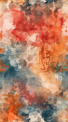 Aufkleber - Abstract watercolor pattern with vibrant splashes and textures creating a seamless background