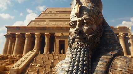 Wall Mural - Epic of gilgamesh thumbnail virtual lecture ancient epic hero's adventure visually engaging