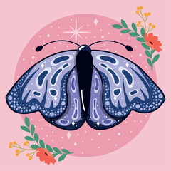 Poster - Colored beauty butterfly Cute insect Vector