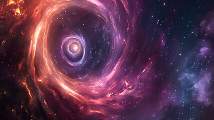 Wall Mural - breathtaking cosmic nebula swirls in vivid colors, creating an ideal abstract and wallpaper backgrou