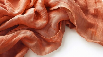 Aufkleber - A piece of orange fabric with a pattern on it