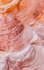 Poster - The image is a close up of a rock with a pink and white color pattern