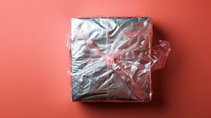 Wall Mural - package wrapped in plastic foil