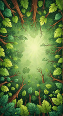 Sticker - tropical forest background