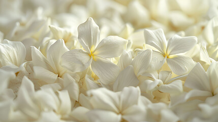 Wall Mural - Set of jasmine petals, known for their intoxicating fragrance at weddings and cultural festivals