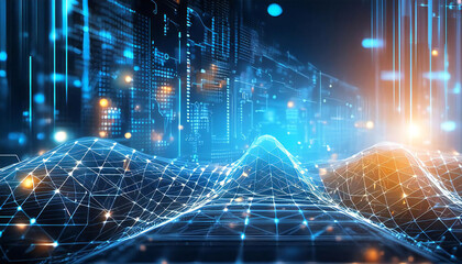 Fototapete - AI. Artificial Intelligence. Computer Graphics.
