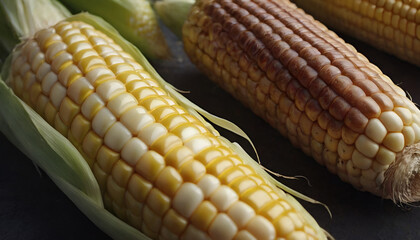 Wall Mural - corn on the cob in an isolated background