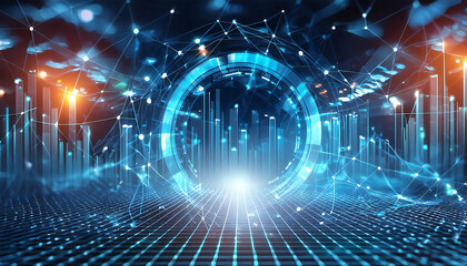 Fototapete - AI. Artificial Intelligence. Computer Graphics.