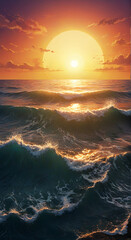 Wall Mural - sunset over the sea