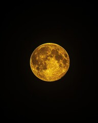 Poster - a yellow moon in the sky