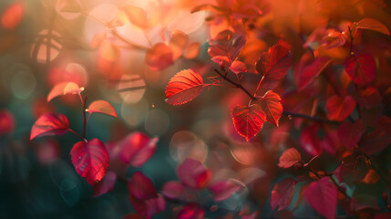 Aufkleber - autumn leaves, very shallow focus