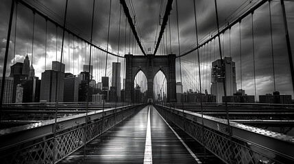 Aufkleber - Brooklyn Bridge in New York City USA